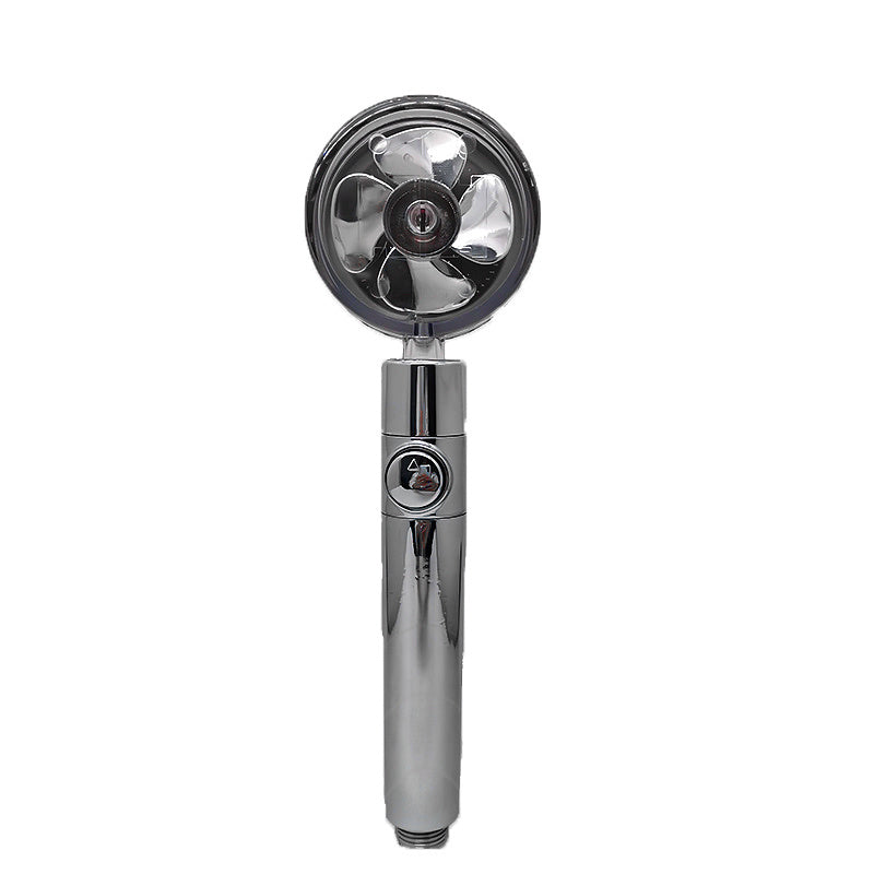 360 degree rotatable shower head with water saving flow function, with small fan