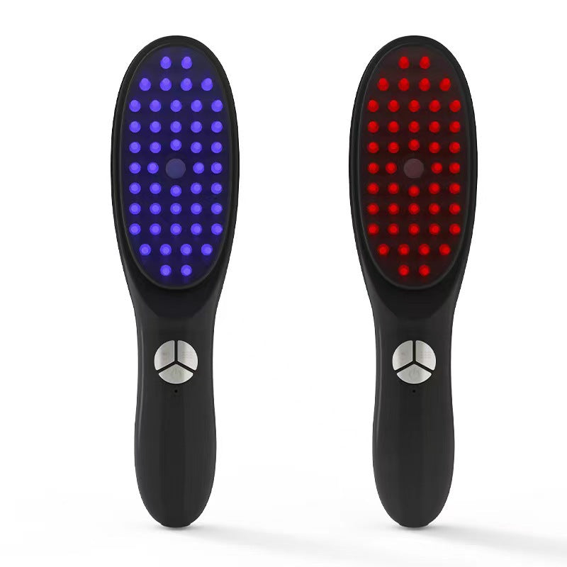 Vibrating head massage hair care product red and blue light therapy moisture restoration