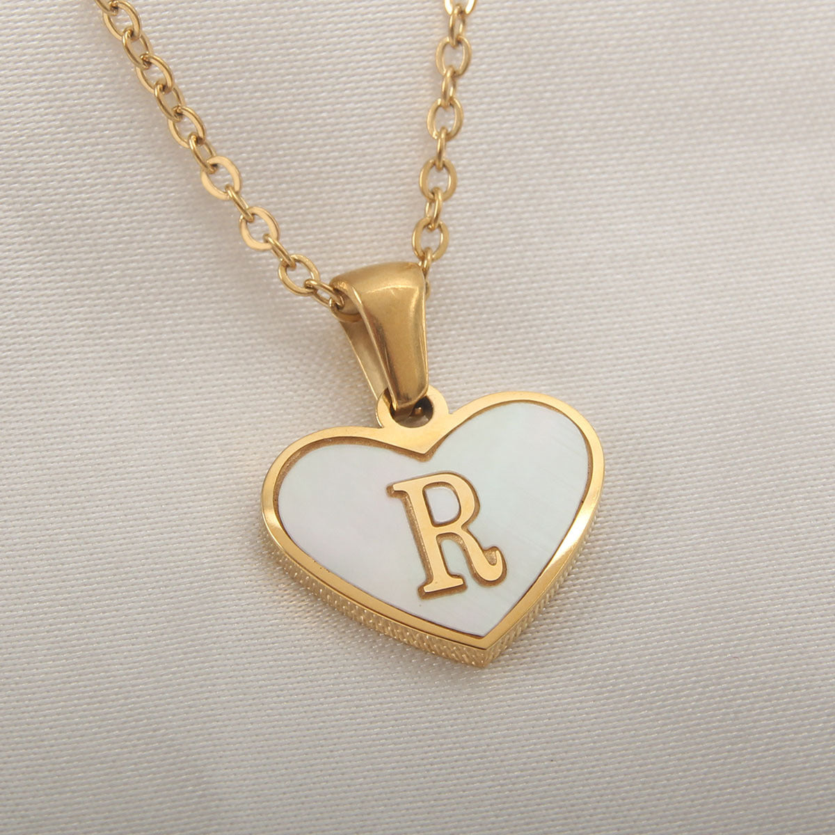 Heart necklace for women, jewelry for Valentine's day, various letters