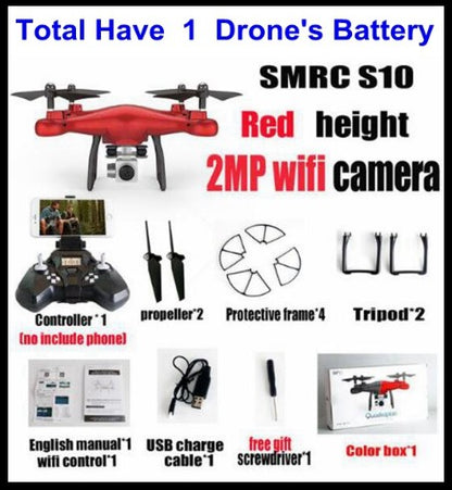 WiFi 2MP Camera With S10 SMRC FPV Quadcopter Drone UAV with Micro Remote Control