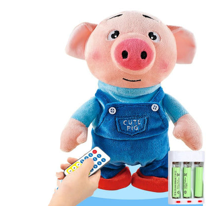 Electronic robots various animals donkey piglet with remote control for children plush toy Talking / walking / singing