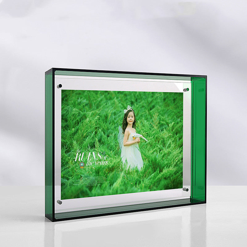 Transparent colored acrylic photo frame