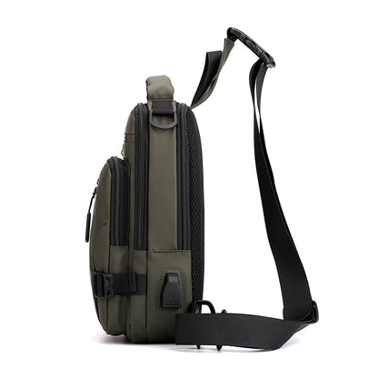 Men's multi-functional shoulder chest crossbody backpack