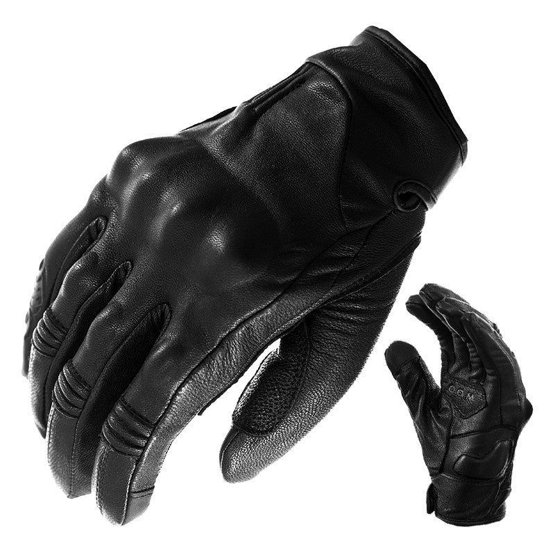 Motorcycle leather gloves.