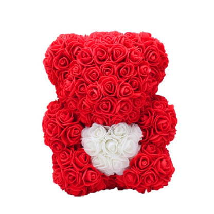 Valentine's Day Gift Rose Bear Eternal Flower Rose Teddy Bear PE Foam Bear 25cm Valentines Day