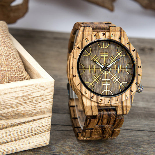 The Leisure Ebony All Wood Watch.