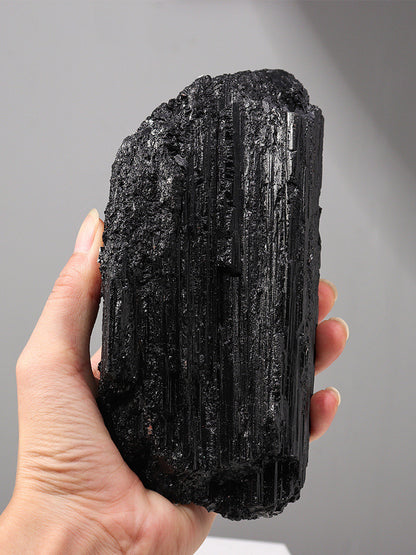 Natural Black Tourmaline Large Piece Of Raw Ore Ornament