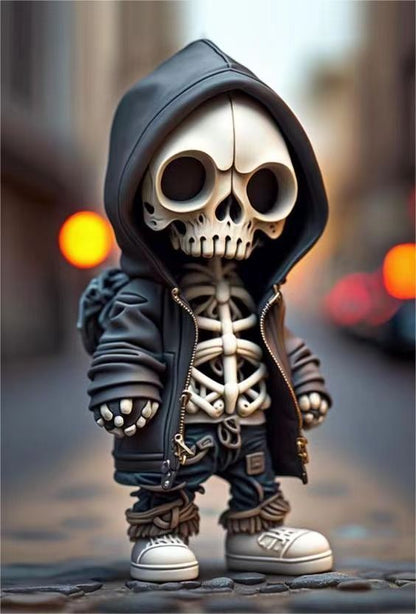 Halloween Cool Skeleton Figurines - Resin Skeleton Doll Ornament for Home Decor