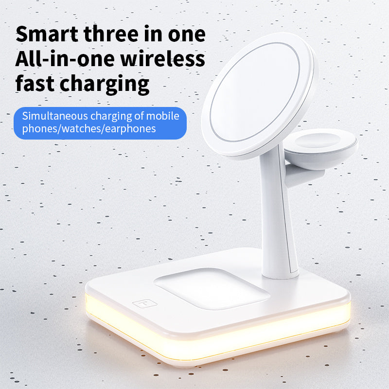 4 In 1 Magnetic Wireless Charger Stand Fast Charging Dock Station