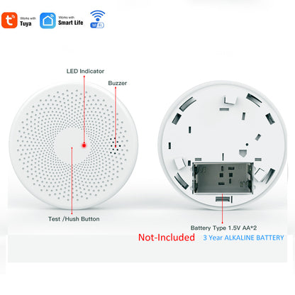 Wifi Smart Smoke Detector 2 In 1