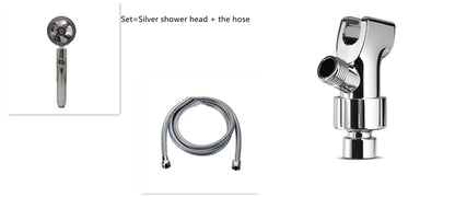 360 degree rotatable shower head with water saving flow function, with small fan