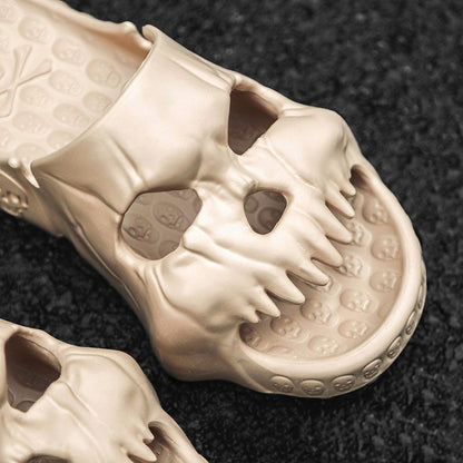 Personalized Skull Design Halloween Slippers