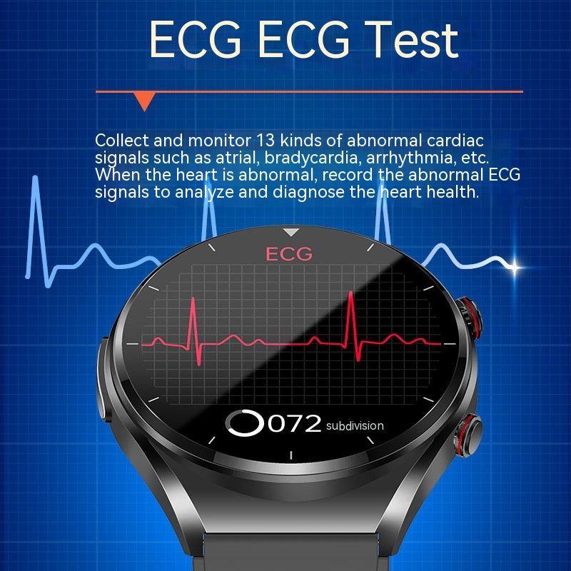 The E09 Smart Watch with ECG, Blood Oxygen, Body Temperature, and Heart Rate Detection Bracelet.