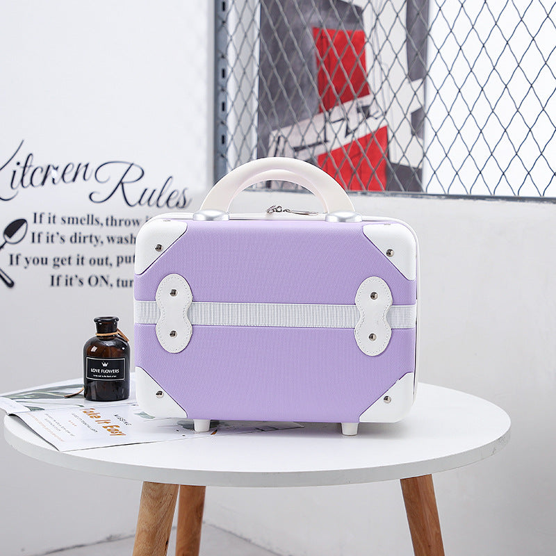 Retro Suitcase Short Travel Suitcase Cute Lady