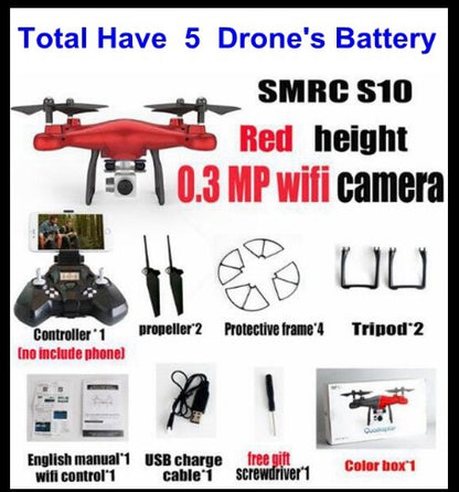 WiFi 2MP Camera With S10 SMRC FPV Quadcopter Drone UAV with Micro Remote Control