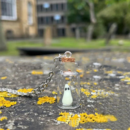 Luminous Ghost Silhouette Necklace Ornament