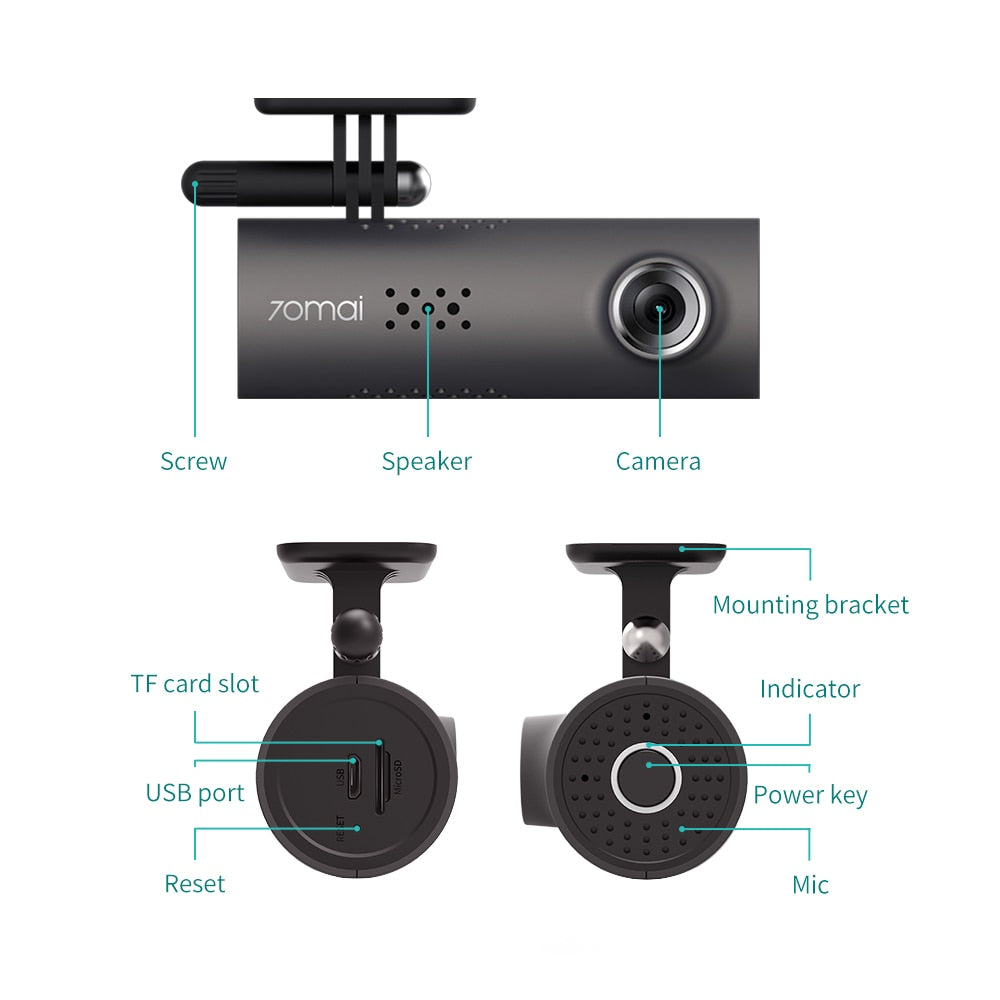 Car Dash Cam: Smart WiFi, 1080P FHD, Night Vision, G-Sensor