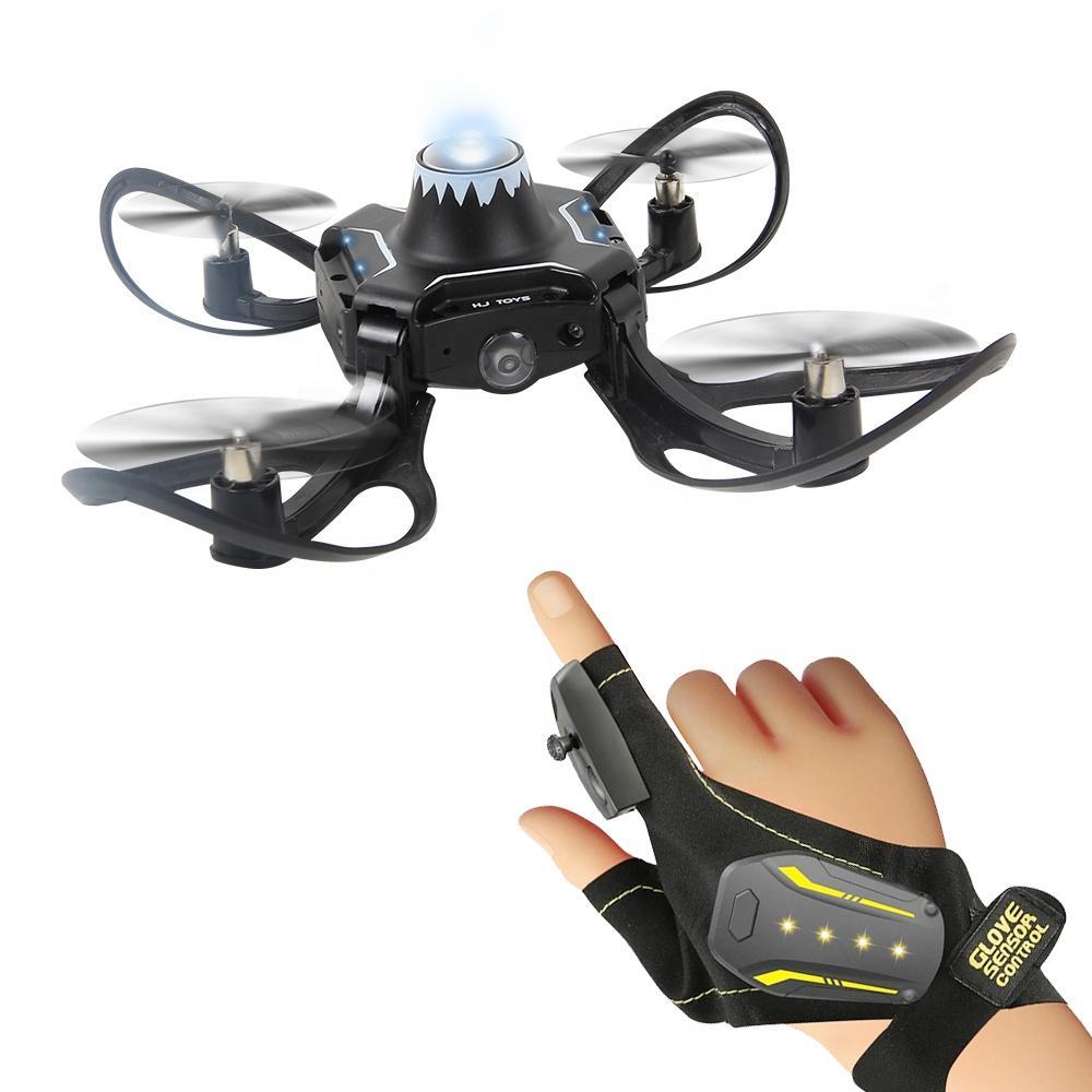 Foldable Drone with Gesture Control Aerial Photography, Four Axis Drive, Perceptual Gravity, Induction Remote Control