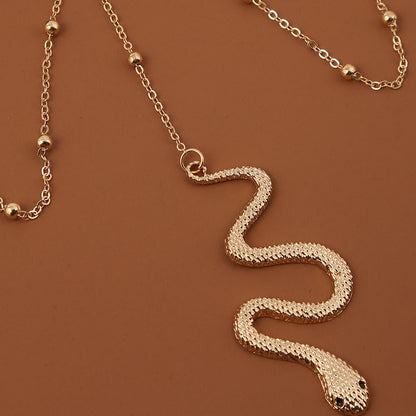 Bohemian Boho Gold Color Metal Thigh Chain Jewelry For Women Snake Silhouette