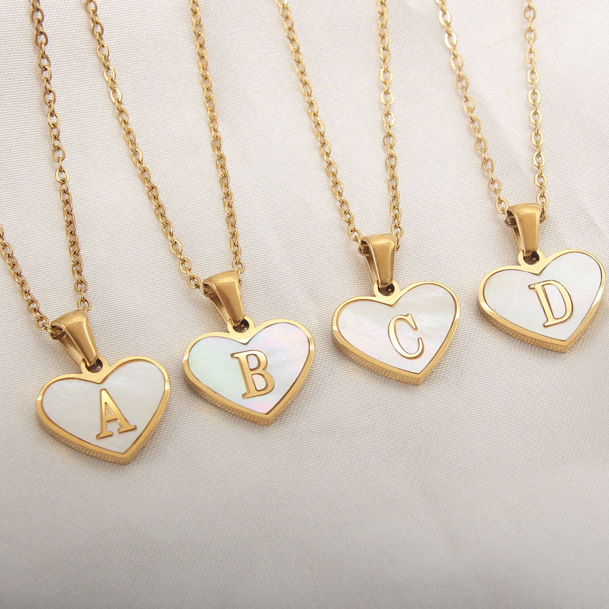 Heart necklace for women, jewelry for Valentine's day, various letters