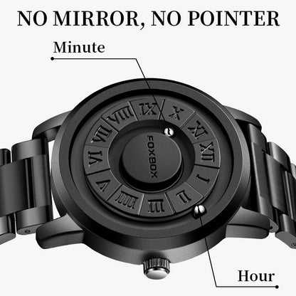 Lige Cool Magnetic Suspension Watch: Men's Black Technology, Creative Personality.