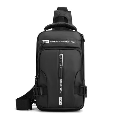 Men's multi-functional shoulder chest crossbody backpack