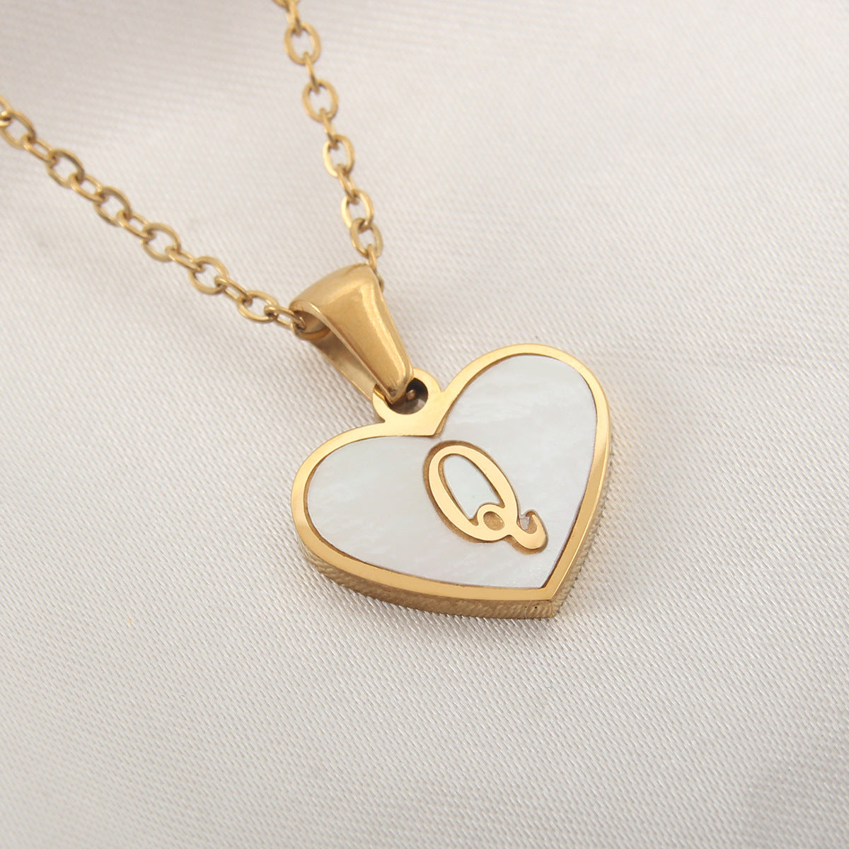 Heart necklace for women, jewelry for Valentine's day, various letters