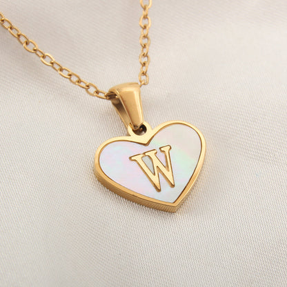 Heart necklace for women, jewelry for Valentine's day, various letters