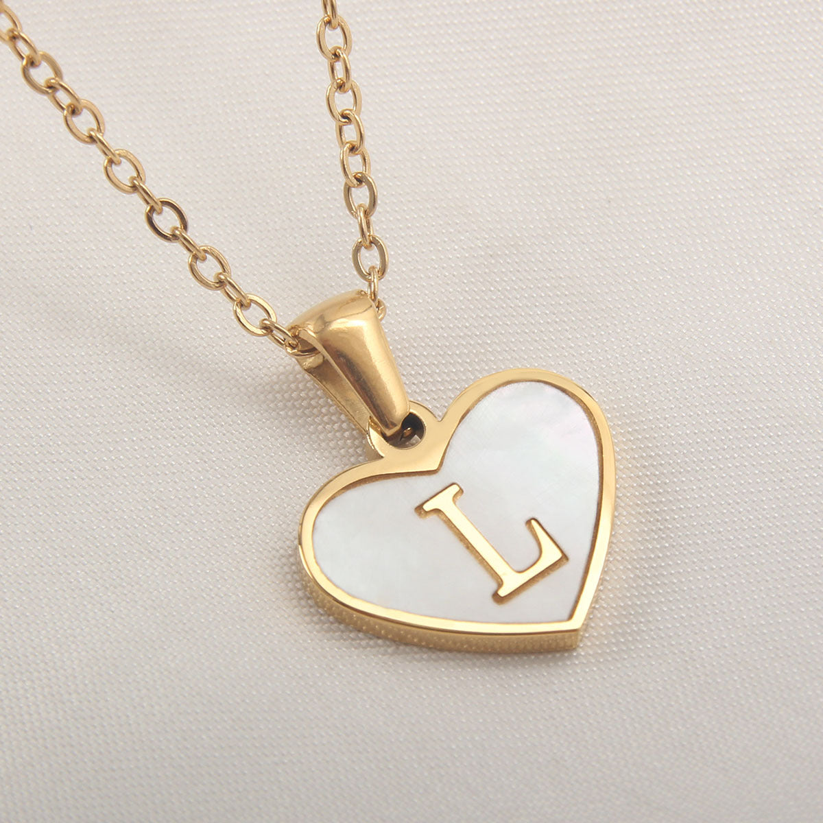 Heart necklace for women, jewelry for Valentine's day, various letters