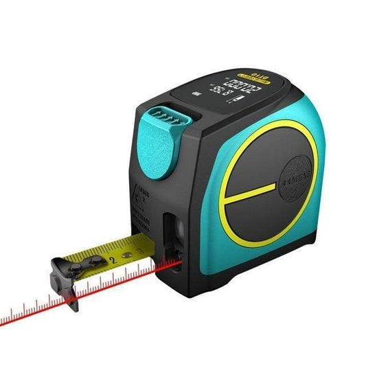 2 In 1 Laser Tape Measure Tool – Electronic Distance & Manual Tape Measure with Magnetic Hook