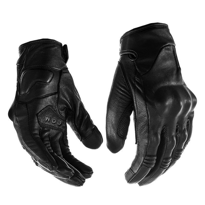 Motorcycle leather gloves.