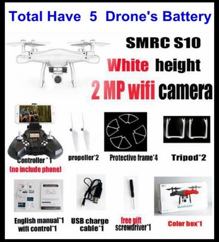 WiFi 2MP Camera With S10 SMRC FPV Quadcopter Drone UAV with Micro Remote Control