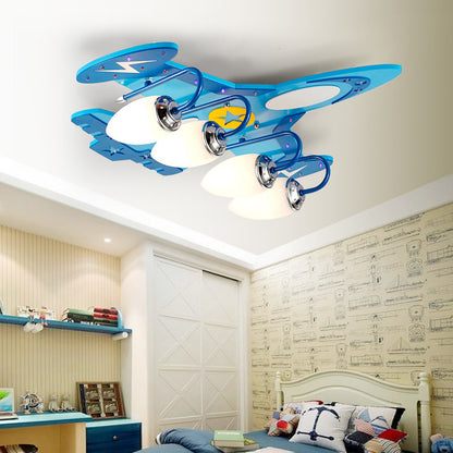 Creative Airplane Cartoon LED Ceiling Lamps for Children's Room with Eye Protection