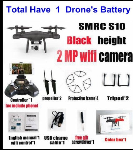 WiFi 2MP Camera With S10 SMRC FPV Quadcopter Drone UAV with Micro Remote Control