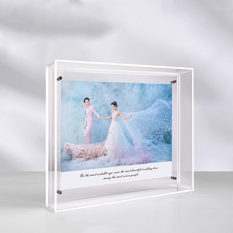 Transparent colored acrylic photo frame