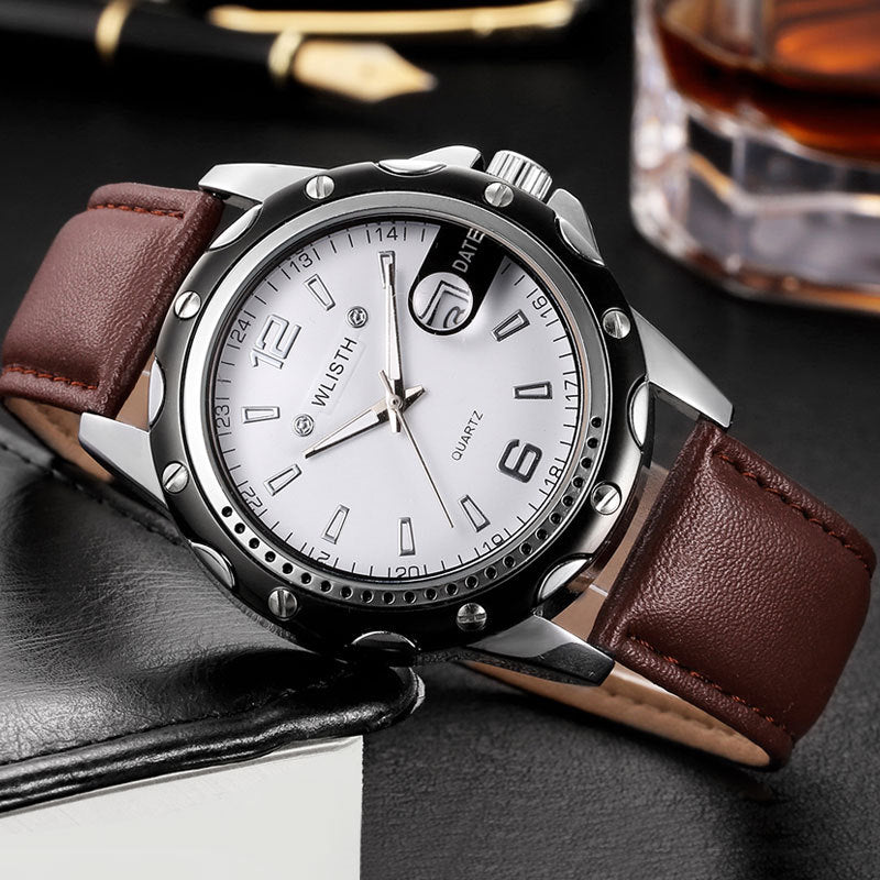 The Waterproof Men's Calendar Business Quartz Watch.