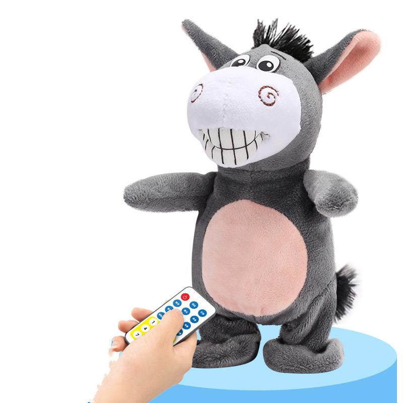 Electronic robots various animals donkey piglet with remote control for children plush toy Talking / walking / singing