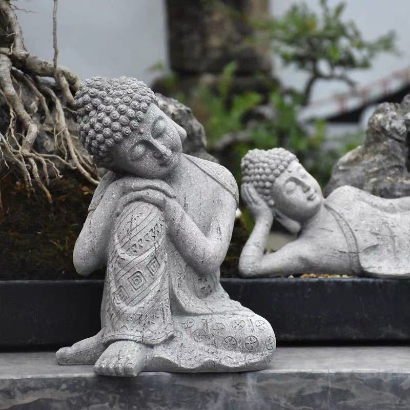 Resin Zen Buddha statue flower pot for garden decoration