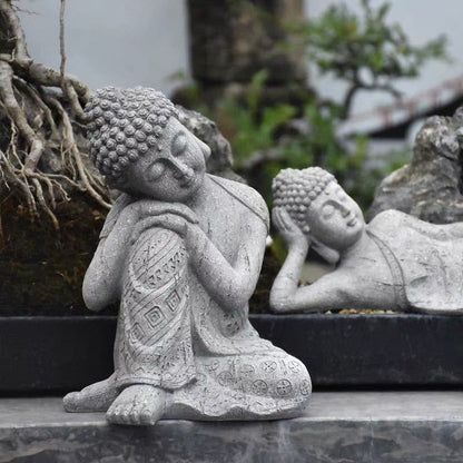 Resin Zen Buddha statue flower pot for garden decoration