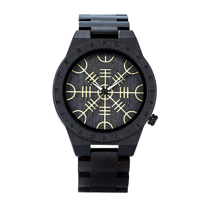 The Leisure Ebony All Wood Watch.