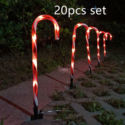 Solar-Powered Cane String Lights