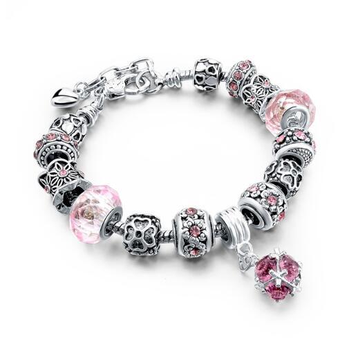 Crystal beads charm bracelet
