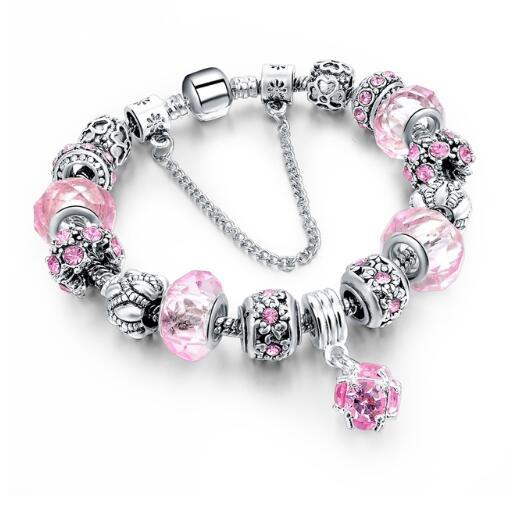 Crystal beads charm bracelet
