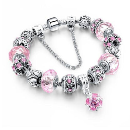 Crystal beads charm bracelet
