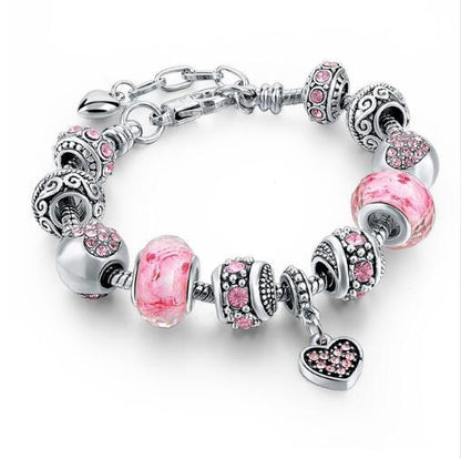 Crystal beads charm bracelet
