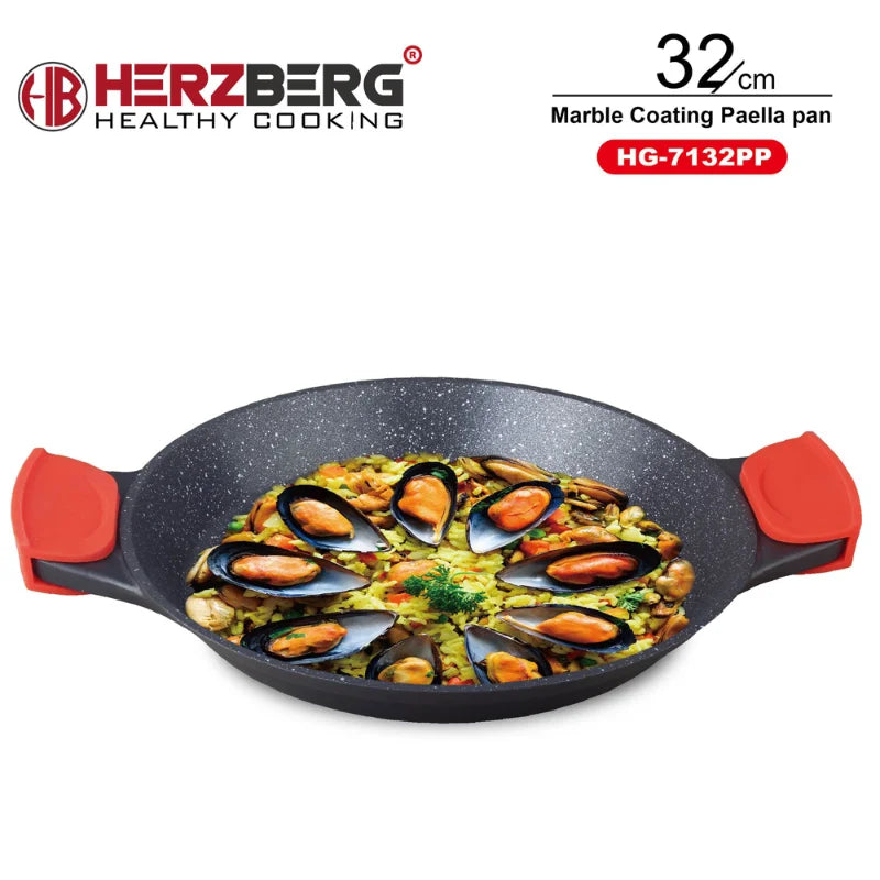 Herzberg HG-7132PP: 32cm Paella Pan