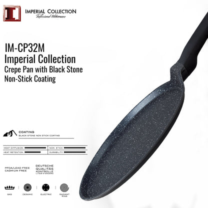 Imperial Collection Crepe Pan with Black Stone Non-Stick Coating