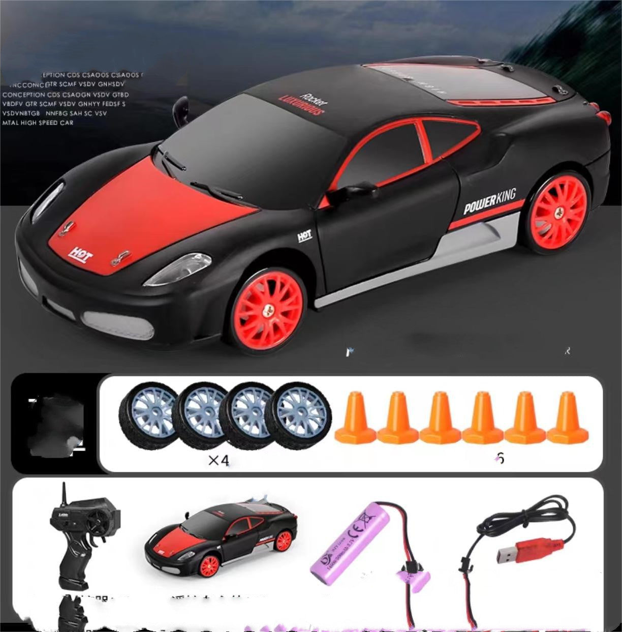 RC Drift Car black red