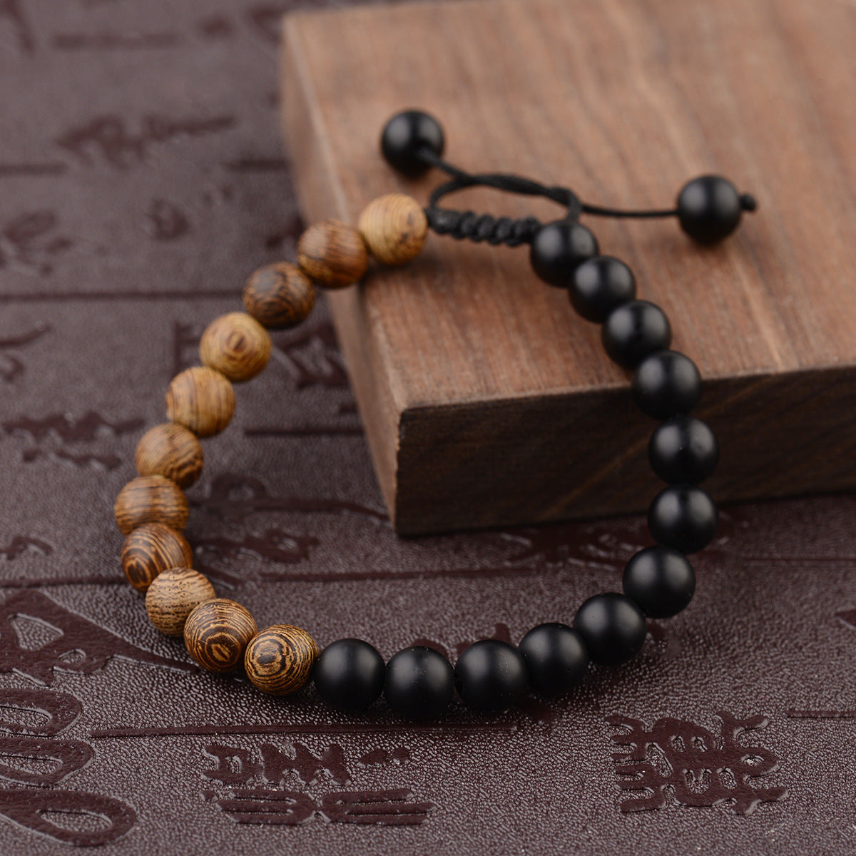 Wooden exotic bracelet black wood