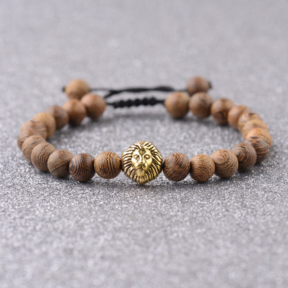 Wooden exotic bracelet gold